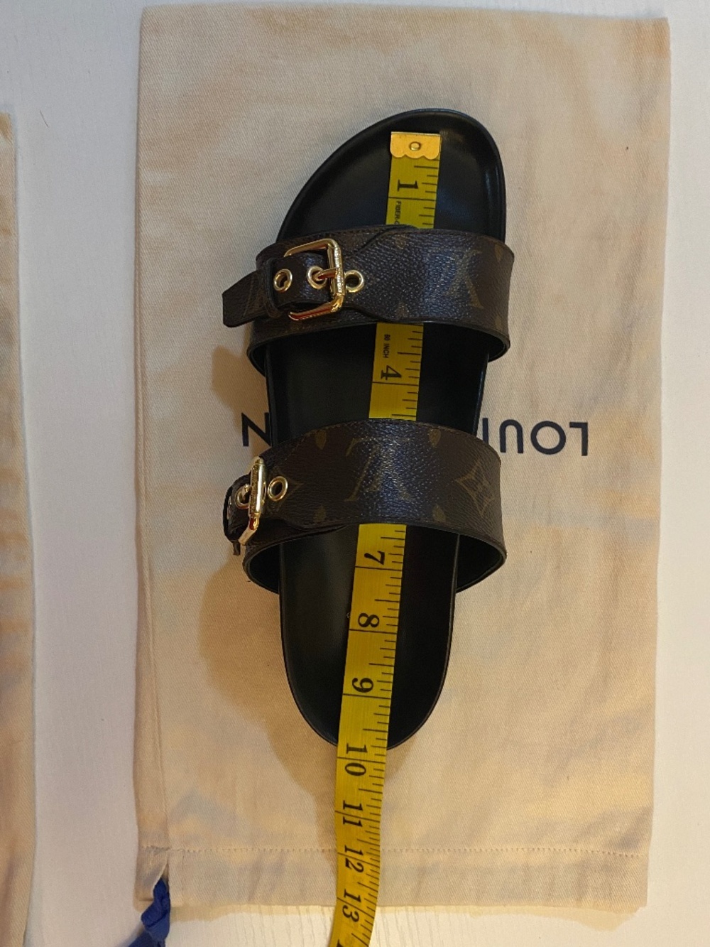LOUIS VUITTON Bom Dia Flat Comfort Mule Size US 8.5 - Picture 13 of 14